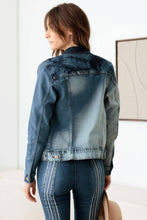 Load image into Gallery viewer, Faded Blue Front Pockets Gold Buttons Denim Jacket: Denim Wash Bodi Language for Women