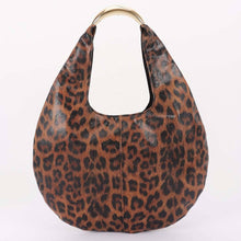 Load image into Gallery viewer, Leopard Print Faux Leather Hobo Bag