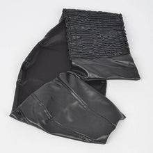 Load image into Gallery viewer, Faux Leather Stretch Tube Top: Black-OS