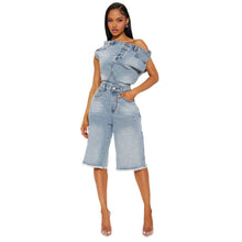Load image into Gallery viewer, FASHION DENIM ROMPER