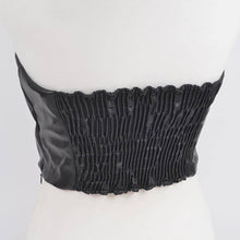 Load image into Gallery viewer, Faux Leather Stretch Tube Top: Black-OS