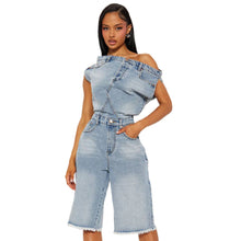 Load image into Gallery viewer, FASHION DENIM ROMPER