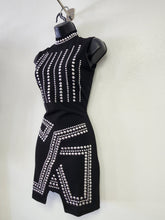 Load image into Gallery viewer, Front Studs Embellished Mock Neck Mini Dress - Bodi Language for Women