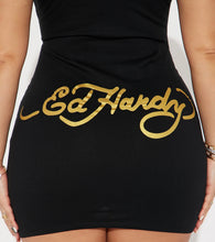 Load image into Gallery viewer, Ed Hardy Jersey Dress- Black / Plus