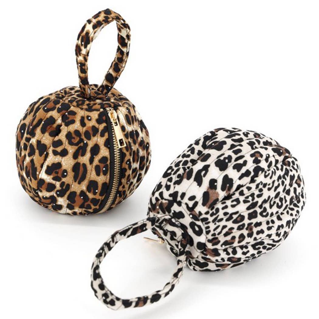 - Rhinestone Studded Quilted Puffer Round Ball Bag With Top-BR