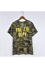 Load image into Gallery viewer, Camo plunging neck tee Bodi Language for Women