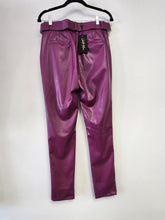 Load image into Gallery viewer, Purple PU Leather Belted Pant Bodi Language for Women