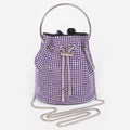 Oversized Rhinestone Clutch: Purple