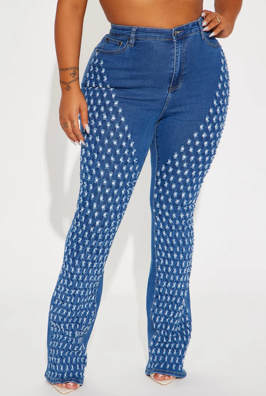 Denim Stretch Flare Jean-Plus