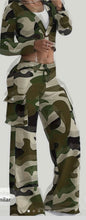 Load image into Gallery viewer, Two Piece Cargo Camo Set
