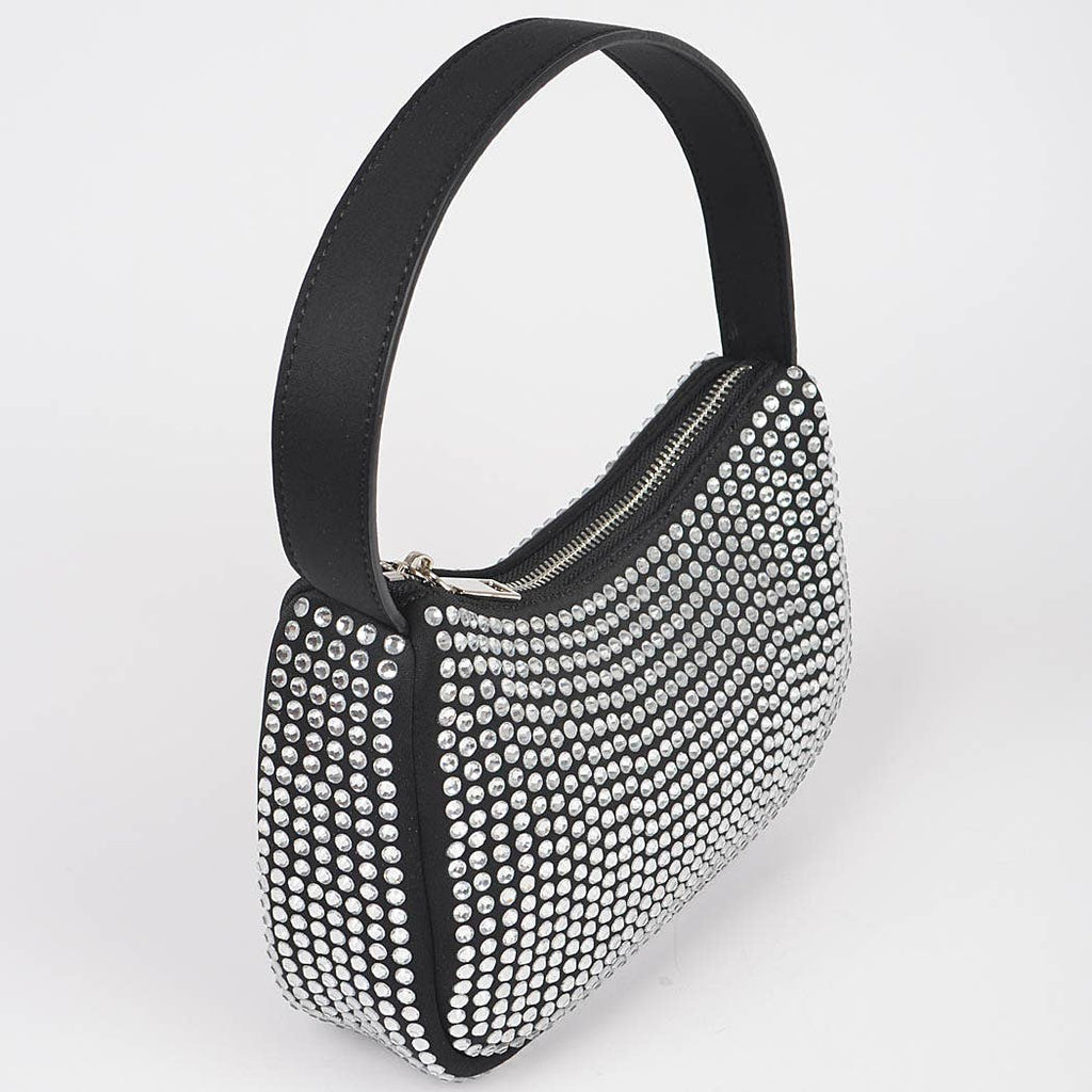 3AM BY H&D ACCESSORIES - Hotfix Rhinestone Shoulder Bag: Orange