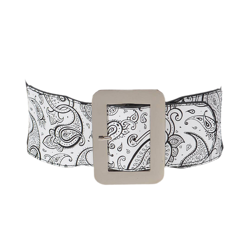 Bandana Elastic Belt: White