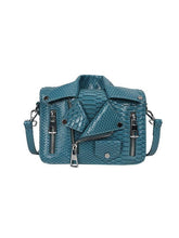 Load image into Gallery viewer, Asymmetric Chain Zipper Crossbody Bag- BLUE Bodi Language for Women
