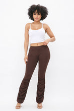 Load image into Gallery viewer, Solid Bottom Shirring Leggings: Brown Julia by LoveJ
