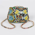 Multi Snake Quilted Mini Bag: Multicolor