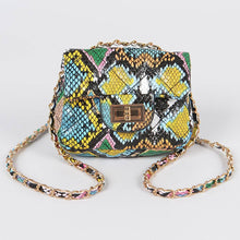 Load image into Gallery viewer, Multi Snake Quilted Mini Bag: Multicolor
