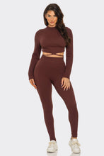 Load image into Gallery viewer, Plus Top And Legging Set: Red Orange
