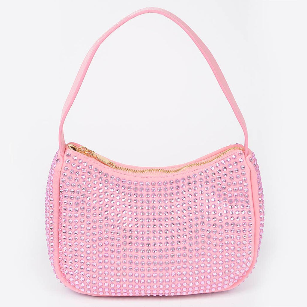3AM BY H&D ACCESSORIES - Hotfix Rhinestone Shoulder Bag: Orange