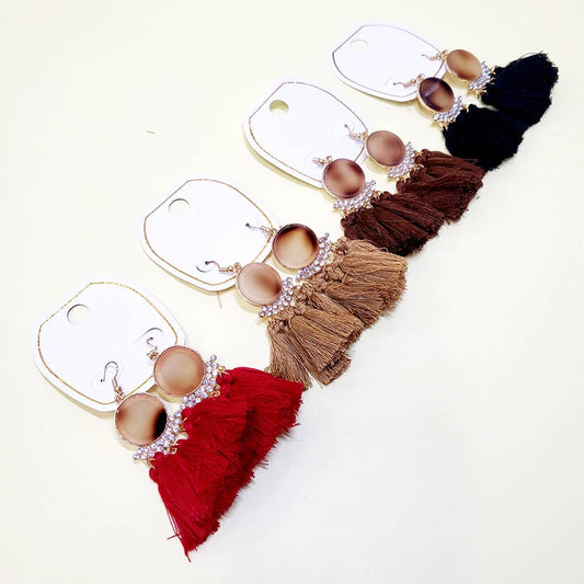 Leopard Tassel Earrings