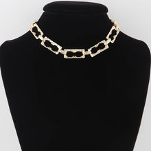 Load image into Gallery viewer, Hammered Link Chain Necklace: Gold
