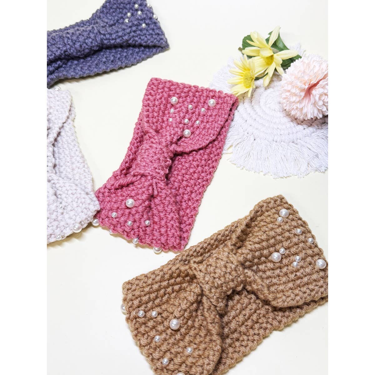 Fashion Head Wrap with Pearl Detail