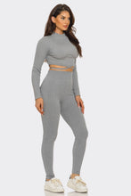 Load image into Gallery viewer, Plus Top And Legging Set: Red Orange
