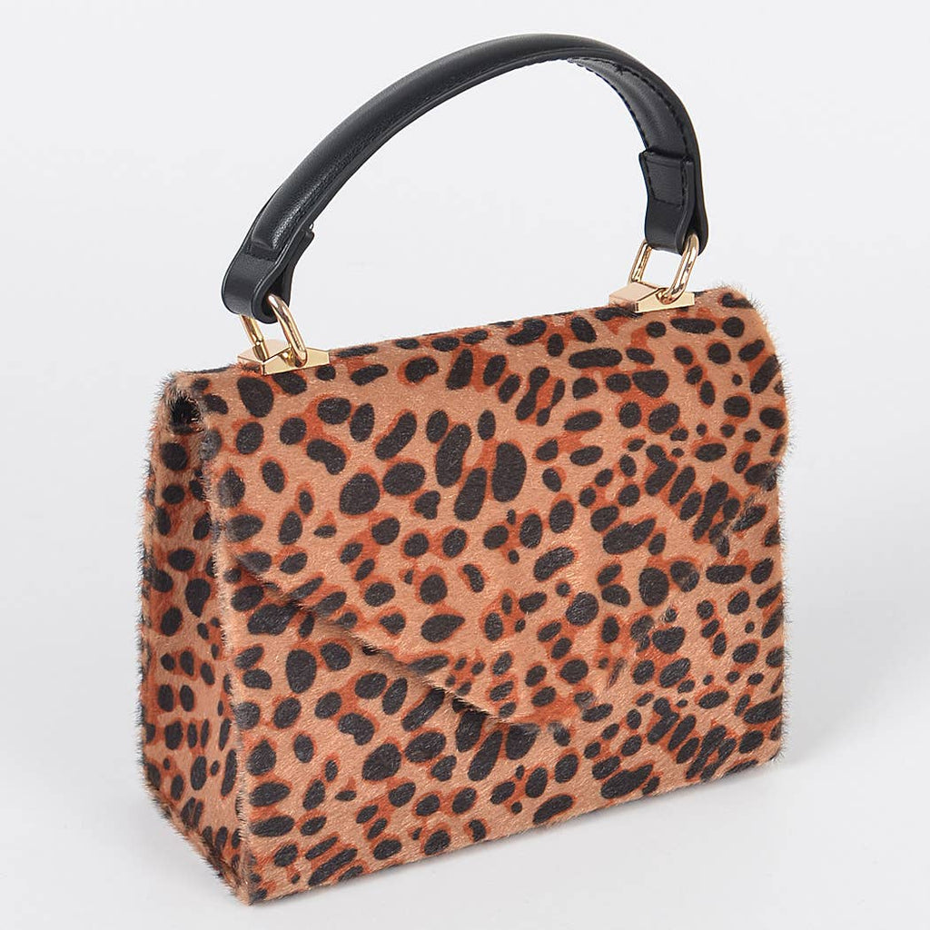 Faux Leo Skin Cross Body Bag: Leopard 3AM BY H&D ACCESSORIES