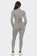 Load image into Gallery viewer, Plus Top And Legging Set: Red Orange
