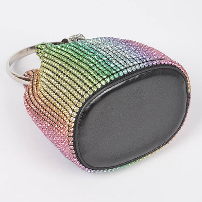 Oversized Rhinestone Clutch: Multicolor