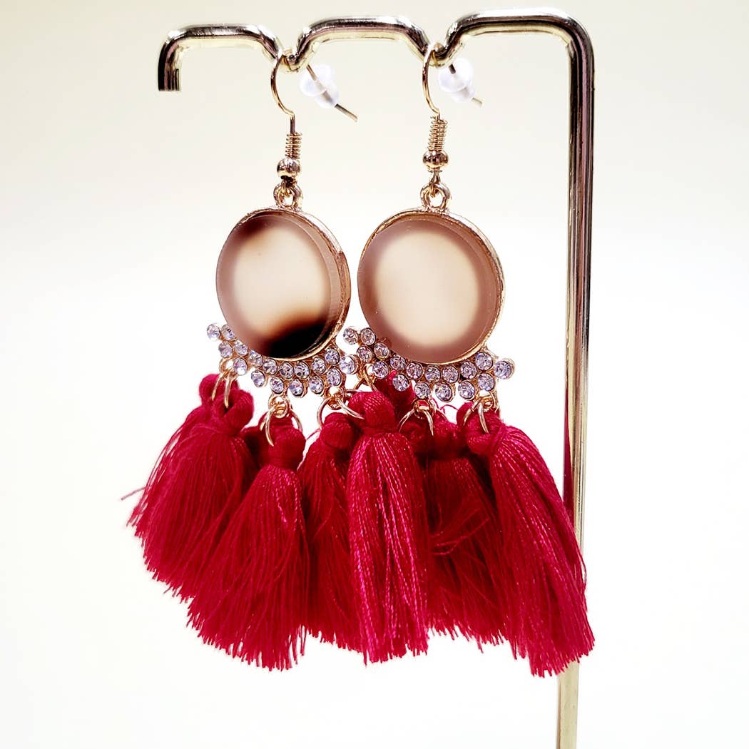 Leopard Tassel Earrings