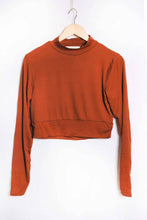 Load image into Gallery viewer, Women's Long Sleeve Mock Neck Solid Crop Top Bodi Language for Women
