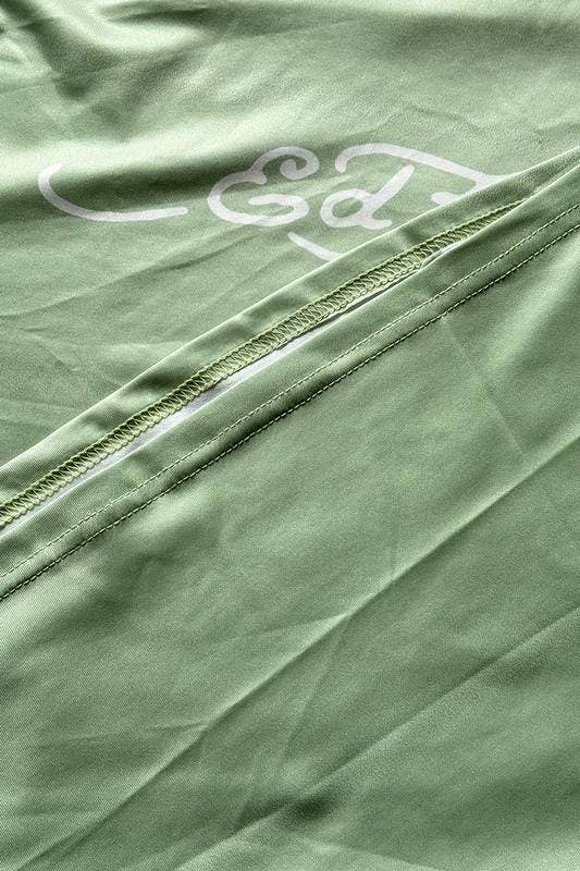 EH Graphic t shirt and shorts set: GREEN