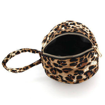 - Rhinestone Studded Quilted Puffer Round Ball Bag With Top-BR