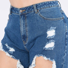 Load image into Gallery viewer, PLUS SIZE HIGH WAIST CUT OUT STRAIGHT JEANS
