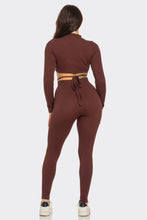 Load image into Gallery viewer, Plus Top And Legging Set: Red Orange
