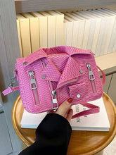 Load image into Gallery viewer, Asymmetric Chain Zipper Crossbody Bag-PINK Bodi Language for Women
