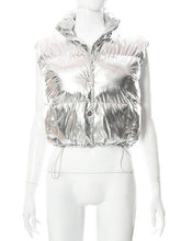 Load image into Gallery viewer, Drawstring Vest -SILVER Bodi Language for Women
