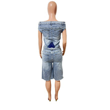 Load image into Gallery viewer, FASHION DENIM ROMPER
