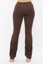 Load image into Gallery viewer, Solid Bottom Shirring Leggings: Brown Julia by LoveJ
