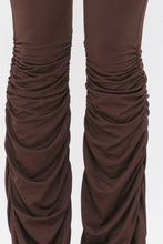 Load image into Gallery viewer, Solid Bottom Shirring Leggings: Brown Julia by LoveJ
