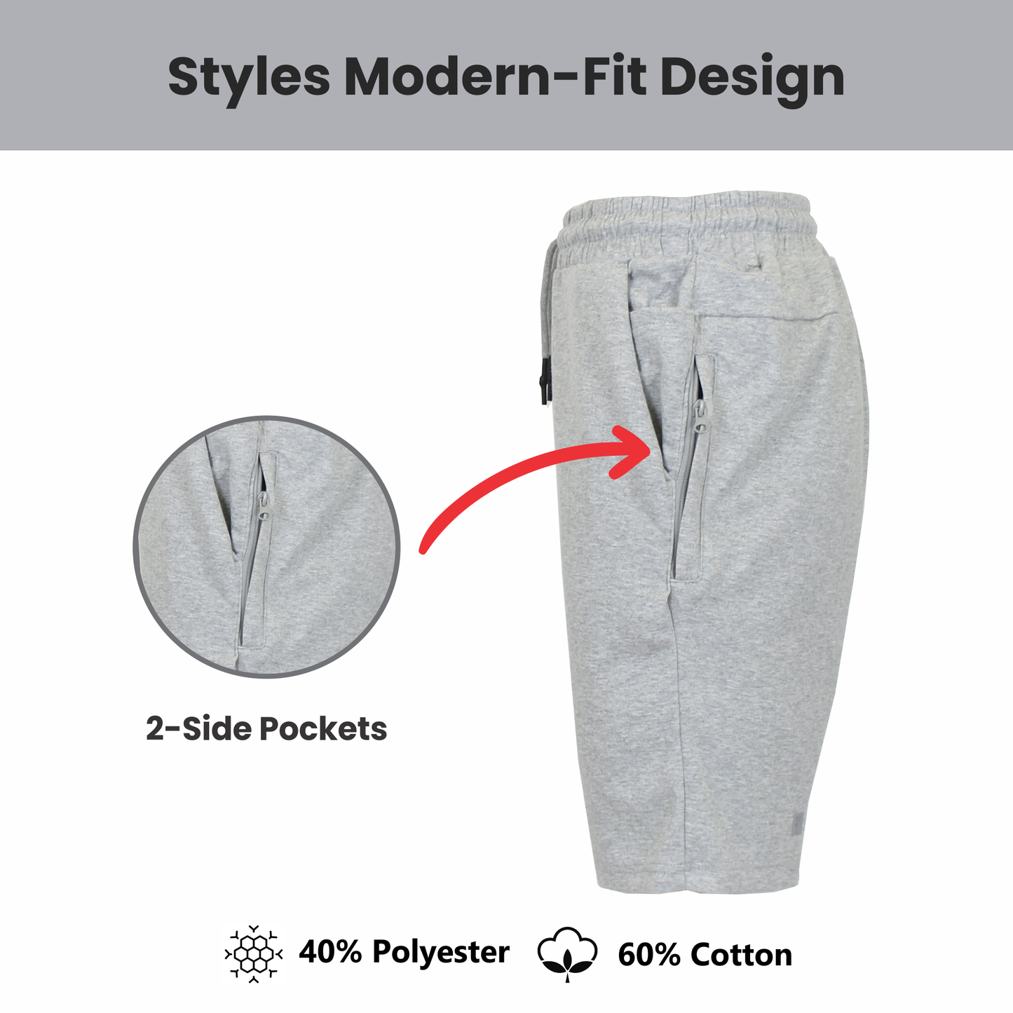 Men's Tech Fleece Shorts W Zip Pocket-Woodland