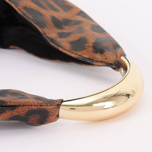 Load image into Gallery viewer, Leopard Print Faux Leather Hobo Bag
