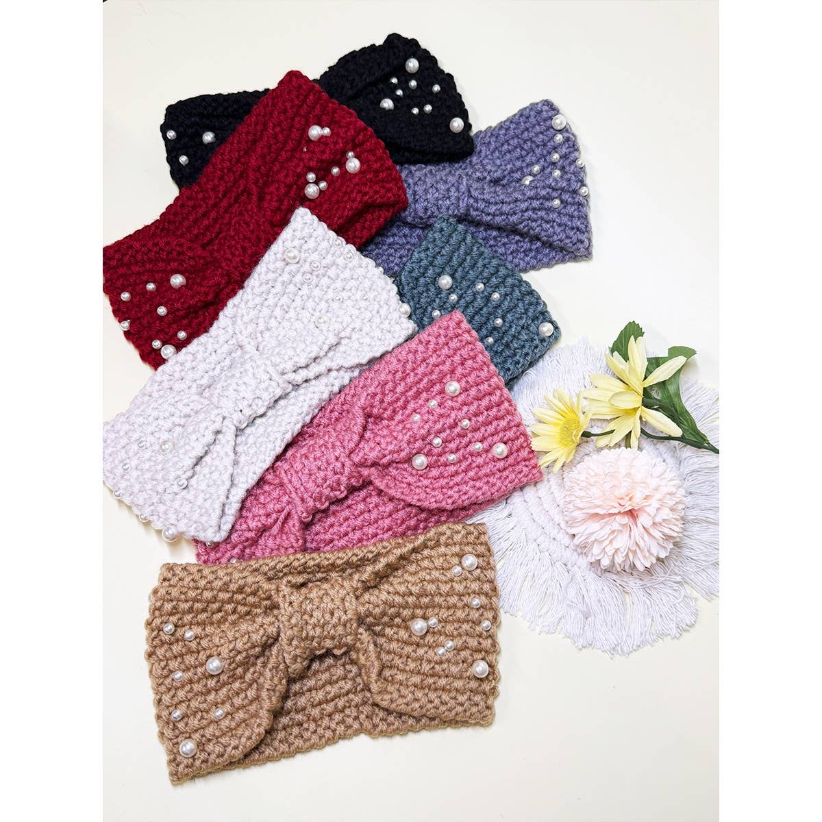 Fashion Head Wrap with Pearl Detail