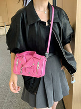 Load image into Gallery viewer, Asymmetric Chain Zipper Crossbody Bag-PINK Bodi Language for Women
