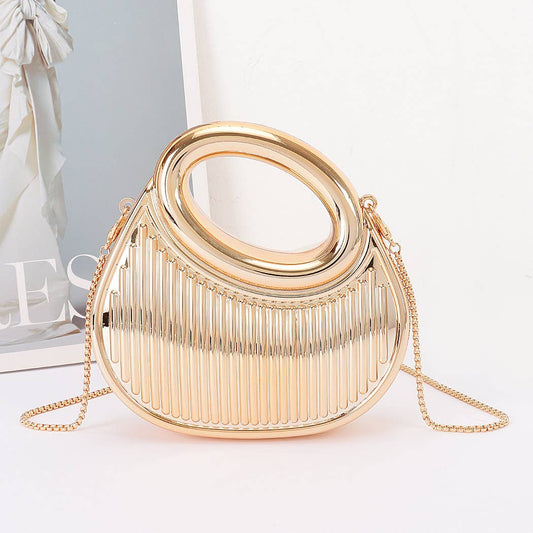 Acrylic Mini Clutch: Gold