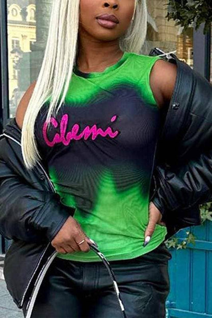 Tie Dye Sleeveless Shirt Bodi Language for Women