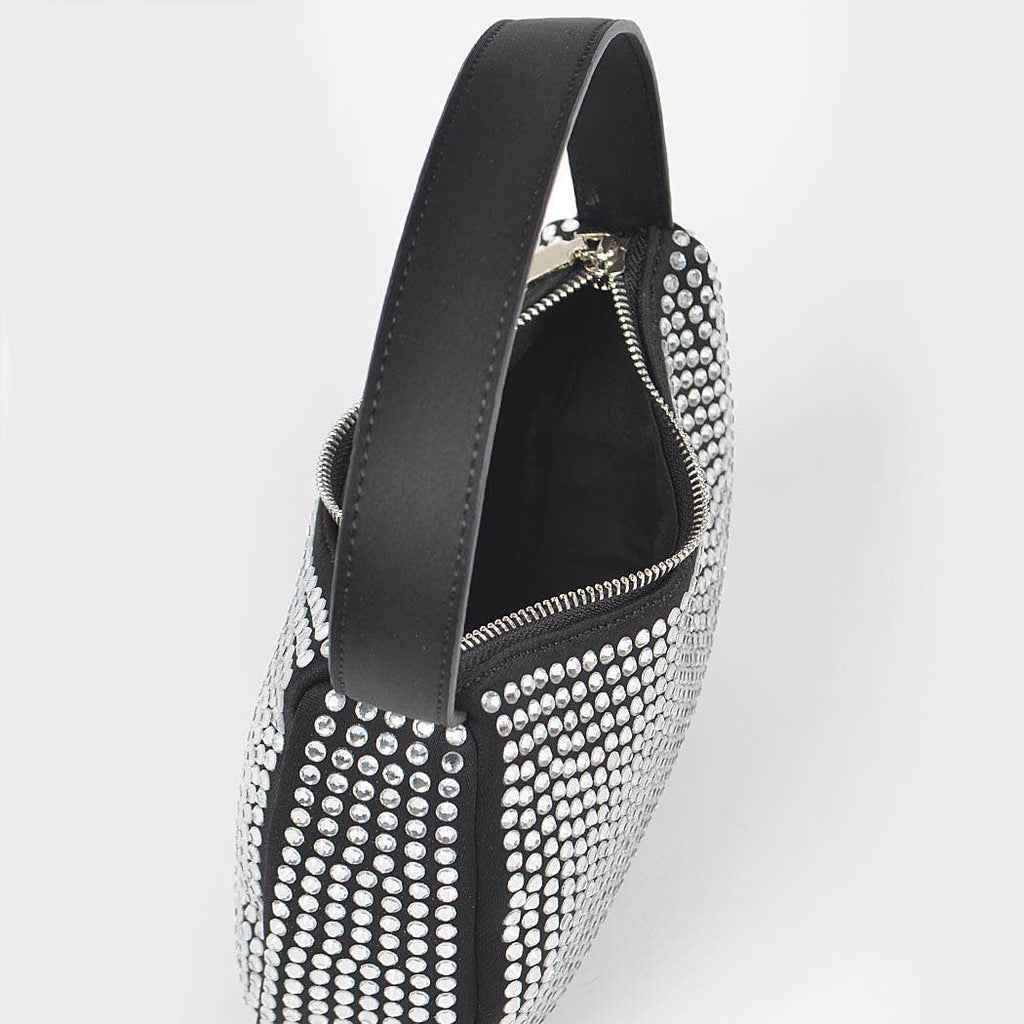 3AM BY H&D ACCESSORIES - Hotfix Rhinestone Shoulder Bag: Orange