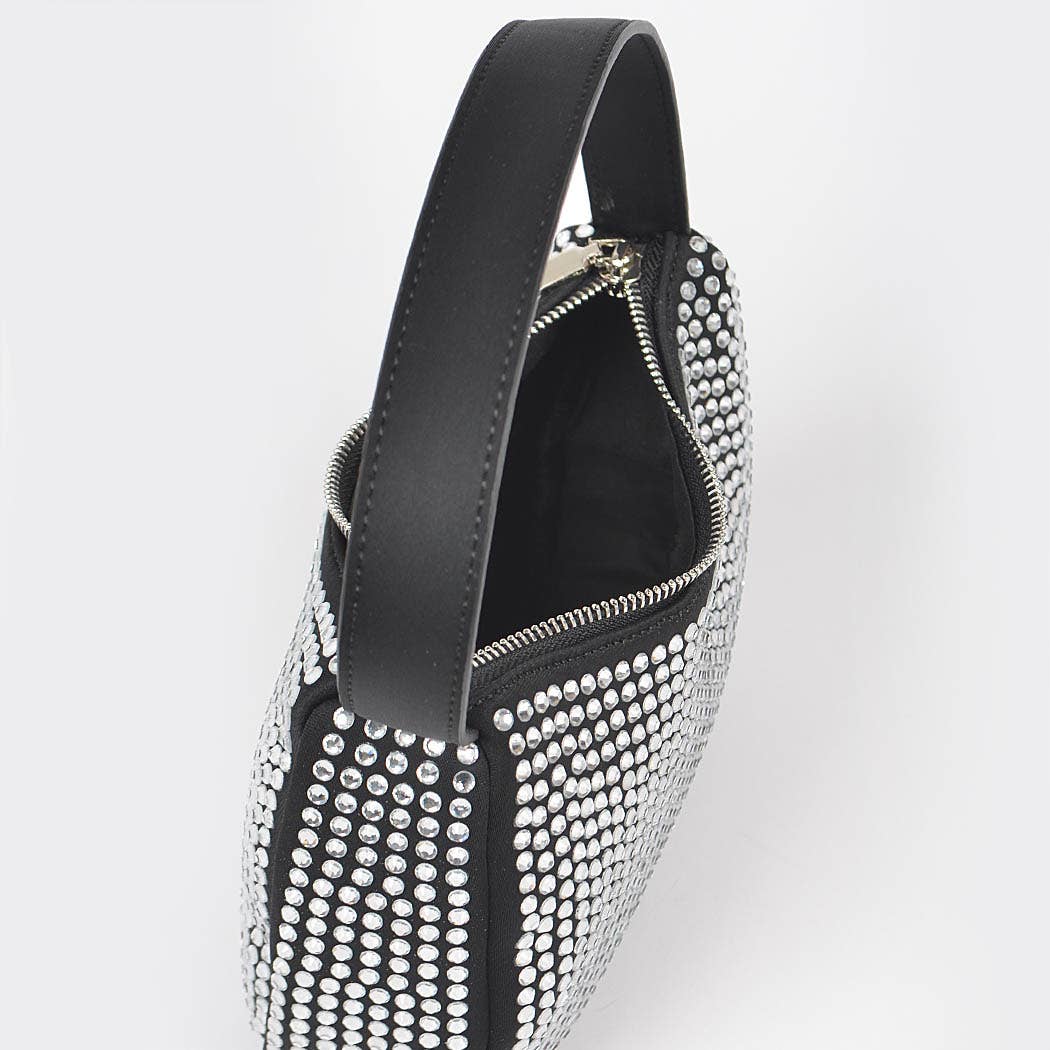 3AM BY H&D ACCESSORIES - Hotfix Rhinestone Shoulder Bag: Orange