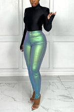 Load image into Gallery viewer, Metallic Skinny Pants-Green Bodi Language for Women
