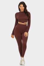 Load image into Gallery viewer, Plus Top And Legging Set: Red Orange
